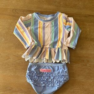Rashguard ruffle butts Swimsuit